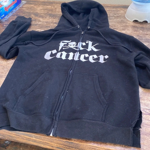 Fu*k Cancer zip up hoodie - Picture 4 of 9